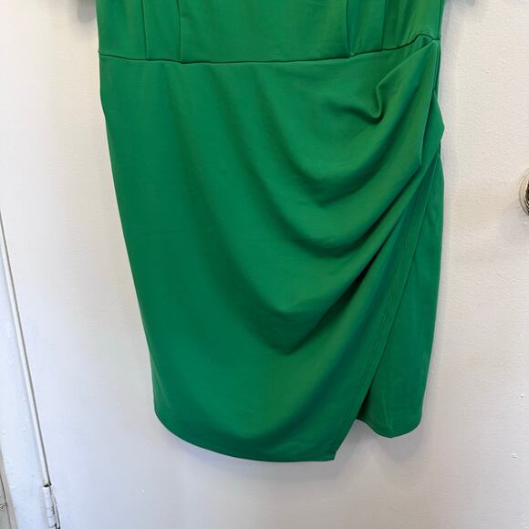 NEW womans future collective green ruched above knee dress size M - Picture 4 of 7